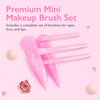 Anactoro Travel Makeup Brushes Set, Easy Taken 5pcs Mini Makeup