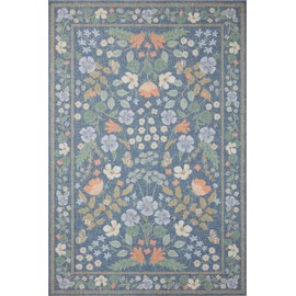 Loloi Rifle Paper Co Cotswolds Indigo 2'-6" x 7'-6" Runner Rug