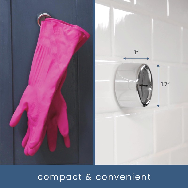 S&T INC. Round Adhesive Push Towel Hooks for Kitchen, Hand