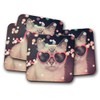4 Set - Cat Drinks Coaster - Funny Cats Kitten