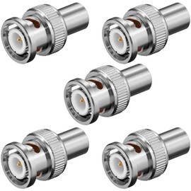 CABLE STOP BNC TERMINATOR 75 OHM CCTV TERMINATION FOR AUDIO VIDEO END CAP CONNECTOR (Pack of 5)