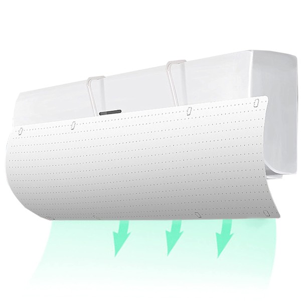 xinxin-home Air Conditioner Wind Shield Cover, Wall-mounted, Air Conditioning Louver, Wind Protection, Air Conditioning, Heating, Freely Adjustable, Wind Direction, Prevents Direct Wind Hits, Hanging Type, Without Screws or Nails, For All Types of Air Co