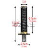 EZAUTO WRAP 15cm Black Shift Knob Samurai Sword Alloy Katana