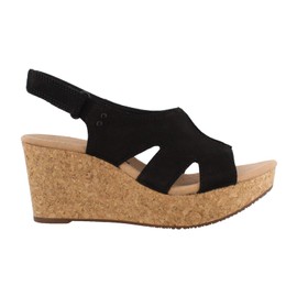 Clarks womens Annadel Bari Platform, Black Nubuck, 7 US