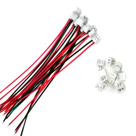 Babaobox 10 Pairs 24AWG JST EH 2.5mm 2pin Connector Plug Male with 150mm Cable & Female Connector