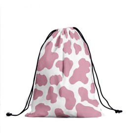 Bolsas de agarre de mármol para gimnasia, textura rosa y morada, bolsa de agarre para niñas, para gimnastas, pinceles, colores, bolsa con cordón, bolsas de gimnasio, Rosa (Pink Cow), 9.25" x 12"