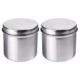 Exceart 8 cm Round Metal Tin Stainless Steel Medical Instruments Surgical Box Transport Container with Lid for Hospital Clinic Silver Pack of 2 P33H4AGO0515GQJ 8cm Silver 1.00