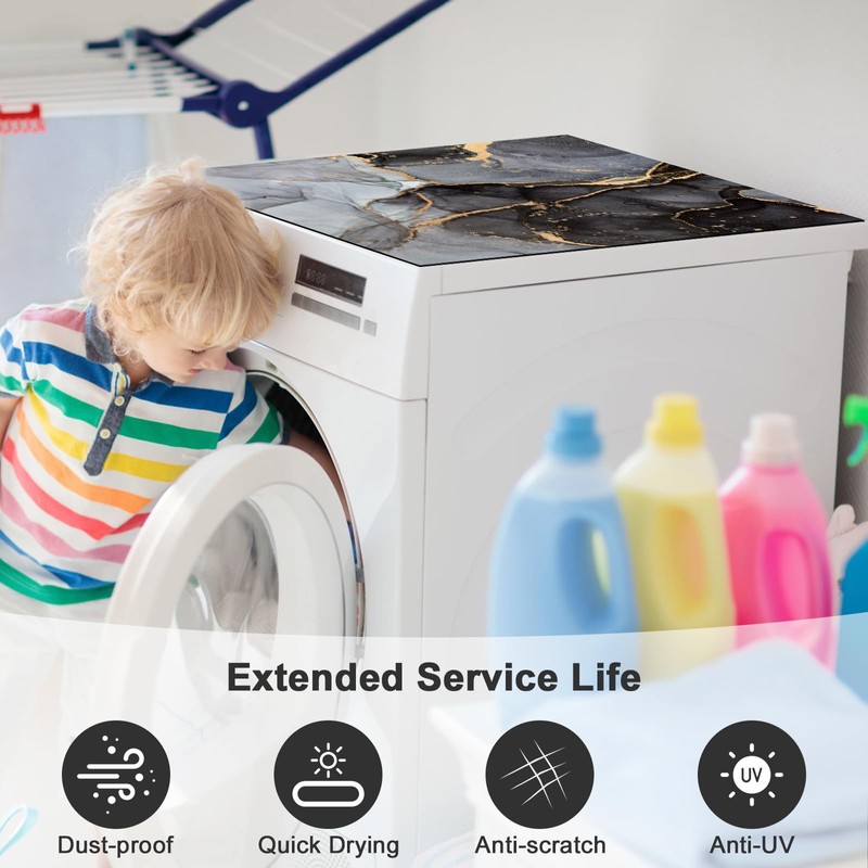 REESTBOO Washer and Dryer Top Protector Mat, Absorbent Anti-Slip Washer