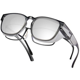 Bircenpro Polarized Fit Over Sunglasses: Wrap Around Over Glasses Sunglass for Men Women UV Protection