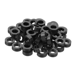 PATIKIL 50Pcs M8 ABS Spacers 5/16" ID x 9/16" OD x 3/16" L Plastic Round Spacer Washers Black Standoff Nut Unthreaded for M8 or 5/16 inch Screws Bolts Electrical Outlet
