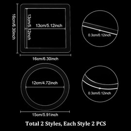 AHANDMAKER 4Pcs Macrame Cutting Molds 2 Styles Macrame Cutting Template Macrame Fringe Trimming Tool Macrame Supplies for DIY Crafts Making Macrame Feather Tassel Making Wall Hanging Home Decor