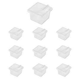 Jungle Bob - Clear Plastic Reptile Terrarium Box - Easy Transportation - Enclosure for Small Herps - Side Ventilation - Clear View - Fade Resistant - Mini - 2.5" x 2.5" x1.75" - 10 Pack
