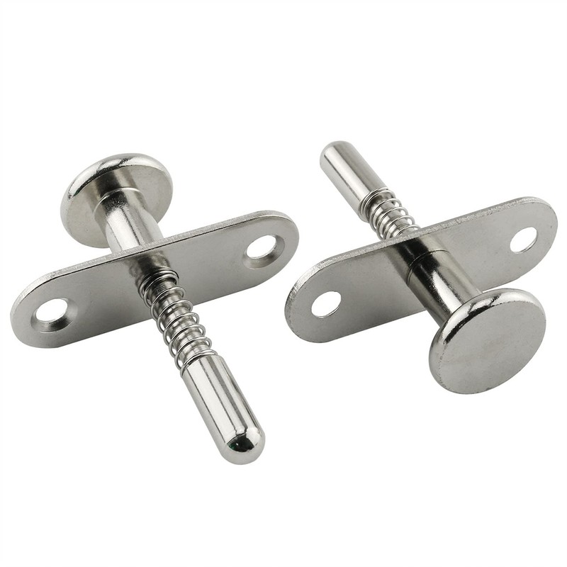 HJGarden 2PCS Stainless Steel Plunger Latches Spring-Loaded Spring Latch