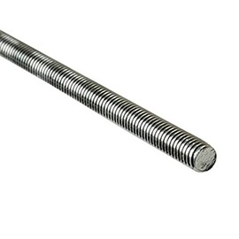 Merriway BH03016 (2 Pcs) Steel Studding Threaded Bar Rod, M8 x 0.3M (5/16 inch x 12 inch) Zinc Plated - Pack of 2 Pieces
