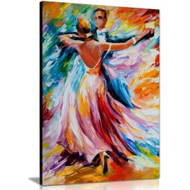 Dance Waltz by Leonid Afremov Canvas Wall Art Picture Print for Home Decor (30x20)