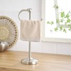 BESy 17 Inch Brushed Nickel Stand Towel Bar Hanger Hand