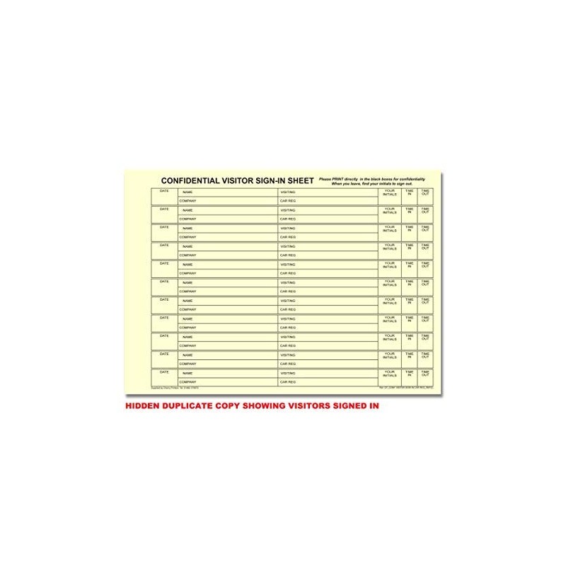 Cherry | NCR | Confidential Visitor Sign in (Car Reg)