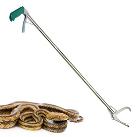 KANCOKIT 52" Snake Grabber, Professional Heavy Duty Snake Tongs, Upgrade Extra Long Snake Stick with Wide Jaw, Stainless Steel Reptile Grabber Rattle Snake Catcher with Non-Slip Grip Handle