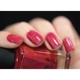 ILNP Closure - Apple Red Holographic Nail Polish