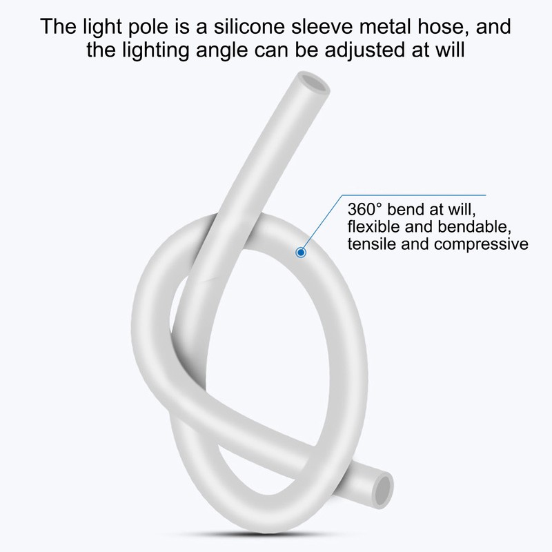 Sewing Machine Light Adsorbable 360° Rotating Gooseneck Silicone Portable Green