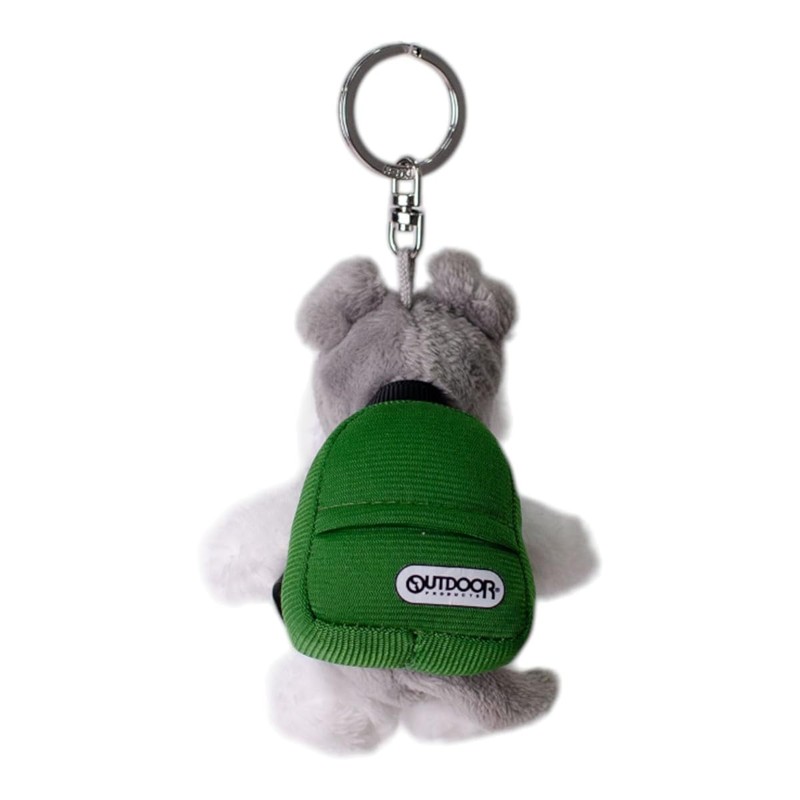 Nikki Schnauzer Keychain 3.9 inches (10 cm), Backpack, Green, Kids,