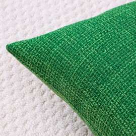 Artscope Christmas Cushion Covers Set of 2 Linen Decorative Square Pillowcases Pillow Covers 60x60cm for Home Decor Sofa Bedroom Car (Christmas Green, 24x24)