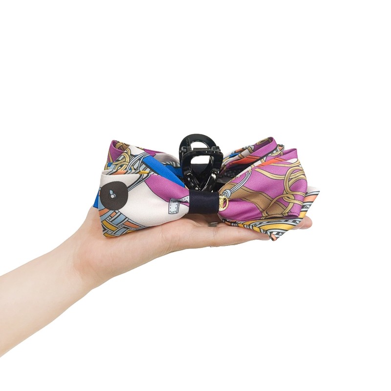 Burnaby Purple Scarf Ribbon Clamp Pin / 버나비 퍼플 스카프