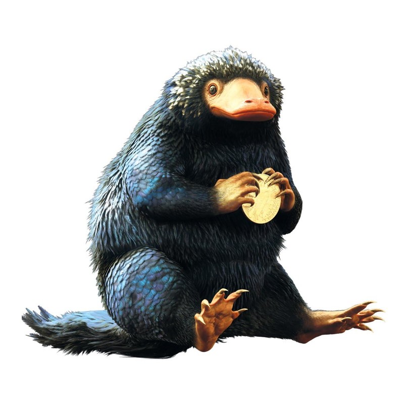 Spreadshirt Fantastic Beasts Niffler Protected Coin Sticker, 10 x 10