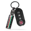 OYDDL Universal Car Logo Cover Metal Carbon Fibre Keyring Emblem