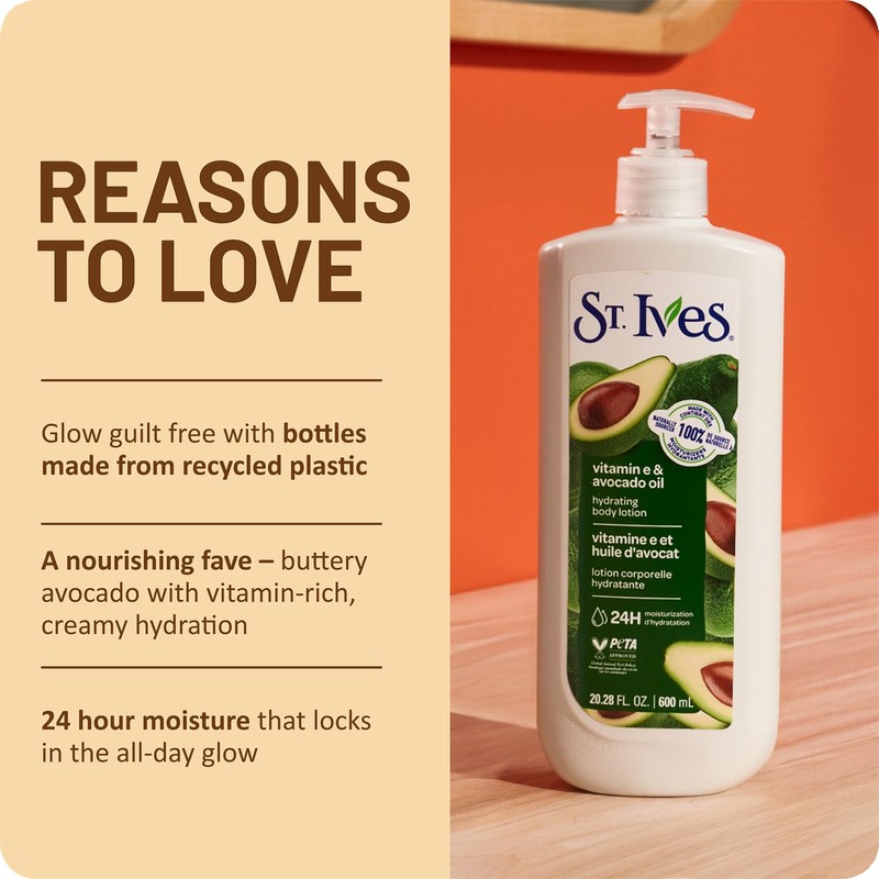 St. Ives Hand & Body Lotion, Hydrating Vitamin E &