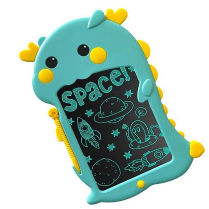 LCD Drawing Board Cute Dinosaur Shape Erasable Reusable Educational Colorful
