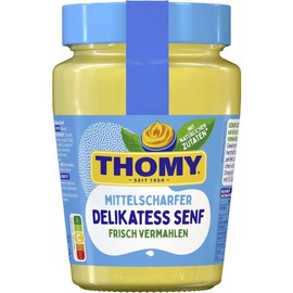 Medium Hot German Mustard in Glass Jar, 250 ml, Thomy