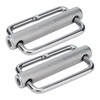 2Pcs Slide Buckle 316 Stainless Steel Rectangle Adjustable Knurled Roller
