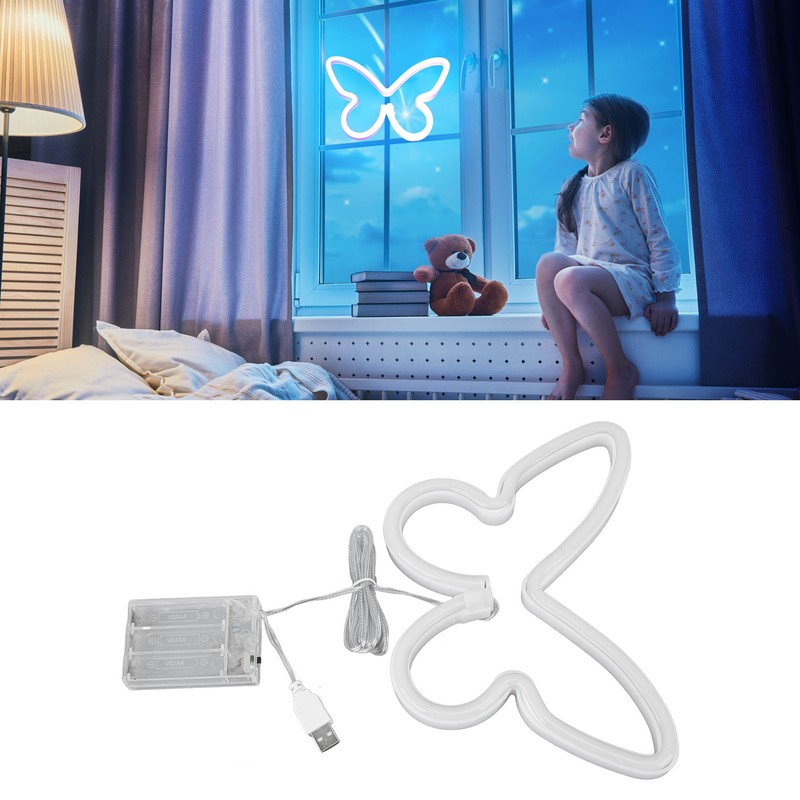 Neon Butterfly Light Pink Blue Neon Sign LED Neon Wall