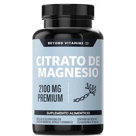 Beyond Vitamins | Citrato de Magnesio 2100mg | Citrato de Magnesio sin rellenos | Suplemento alimenticio de Magnesium Citrate | 60 caps