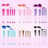 New DIY Bead Metal Grip Brush Set Concealer Brush Eyebrow Brush Eyebrow Rose Gold Handle- 2ea