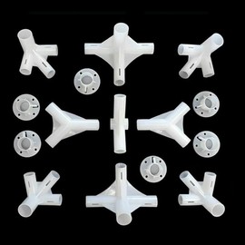 Pack of 15 Plastic Tent Connector 25/19 mm Replacement Parts for 3 x 6 m Tents Gazebo Awning Tent Feet Corner Centre Accessories Outdoor Camping Tool (15)