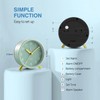 Jisile Modern Quartz Alarm Clock with Gold Stand Sage Green