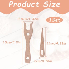 2 Stück Strickgabel,Strickgabel Für Kinder,Holzstricknadel,Handgefertigte Strickgabel,Diy Webwerkzeug,Für Stricken Von Armbändern, Halsketten,Halskettenwerkzeuge