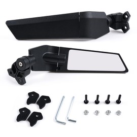 Motorcycle Rearview Mirrors Adjustable Rotating Side Mirrors Fit for Honda CBR250R CBR500R CBR650R CBR1000R Kawasaki ZX6R ZX10R Ninja 400 Ninja 650 Suzuki GSXR 600 750 1000 Wing Mirror-Large