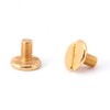 Button Rivets Screw Rivets, 20 Pieces Round Head Copper Rivets