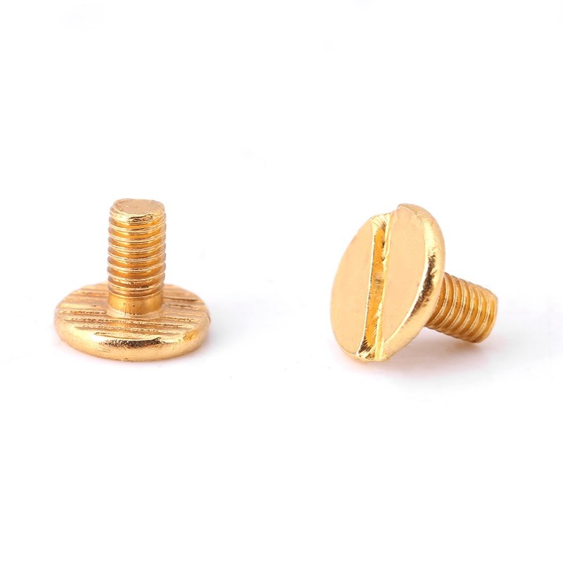 Button Rivets Screw Rivets, 20 Pieces Round Head Copper Rivets
