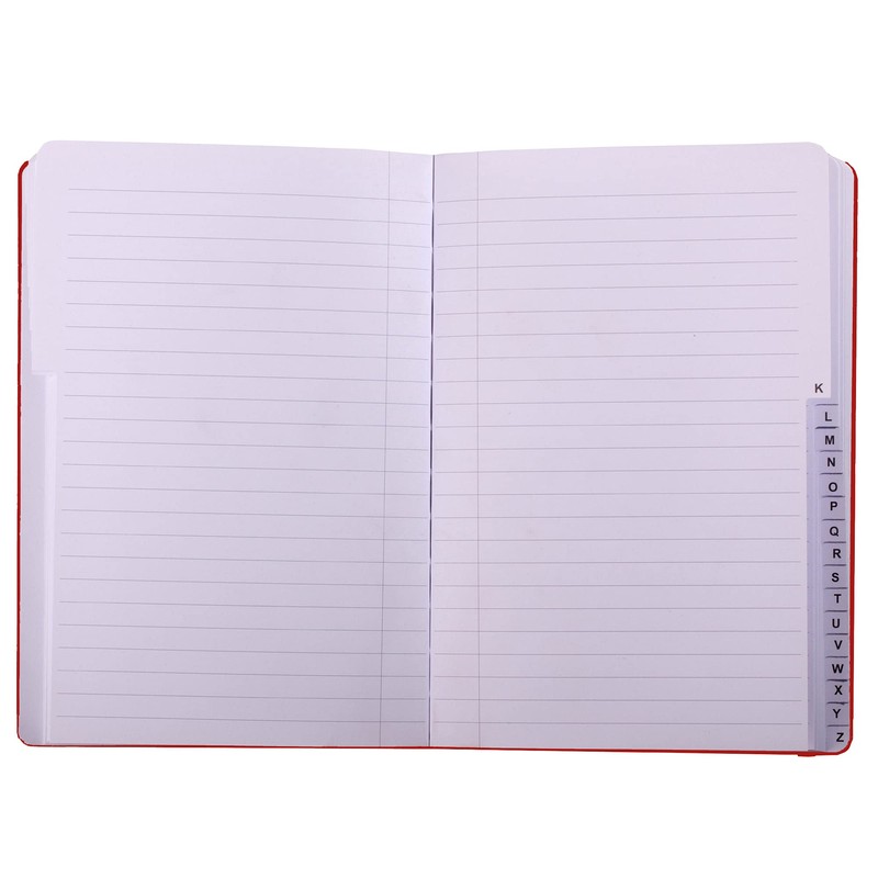 MS MY STATIONERY A5 Index Notebook Hardback Leatherette Cover 8mm