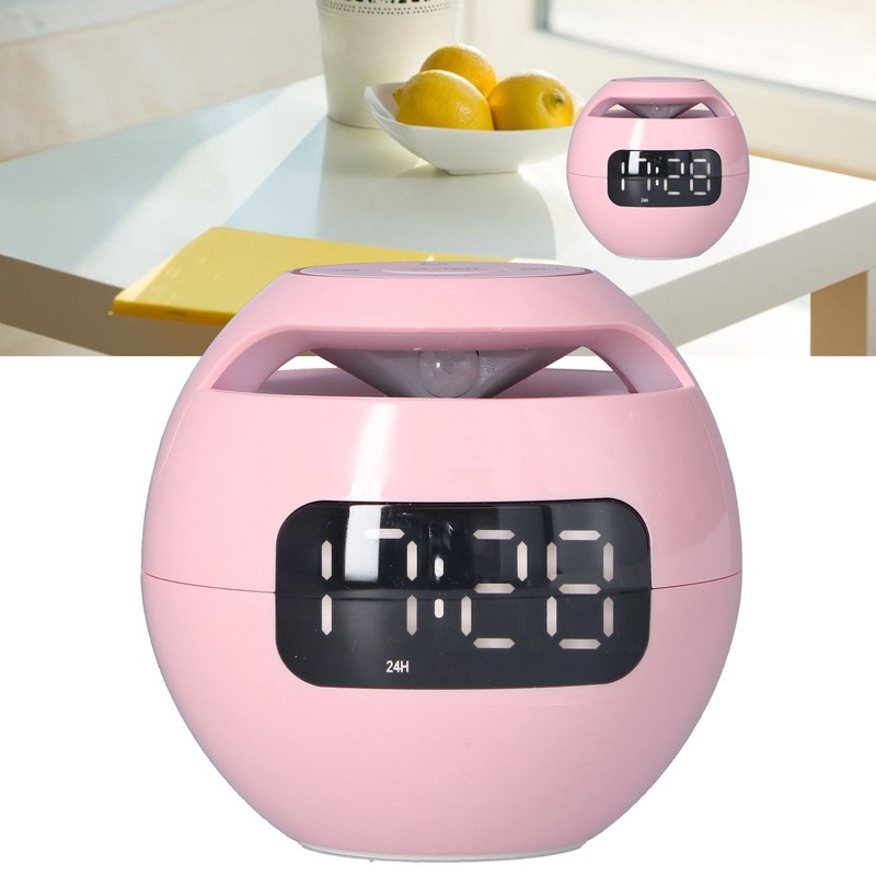Multifunctional Bluetooth 5.0 Alarm Clock Speaker Rechargeable Ball Shape Portable