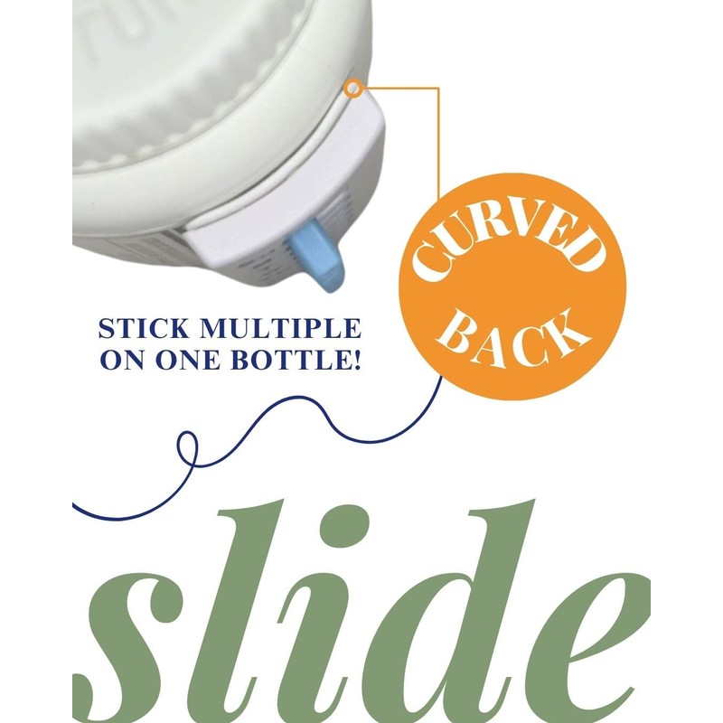 TAKE-N-SLIDE Peel and Stick Reusable for 12 + Refills, Pill/Medication/Vitamin/Pet Med Tracker &