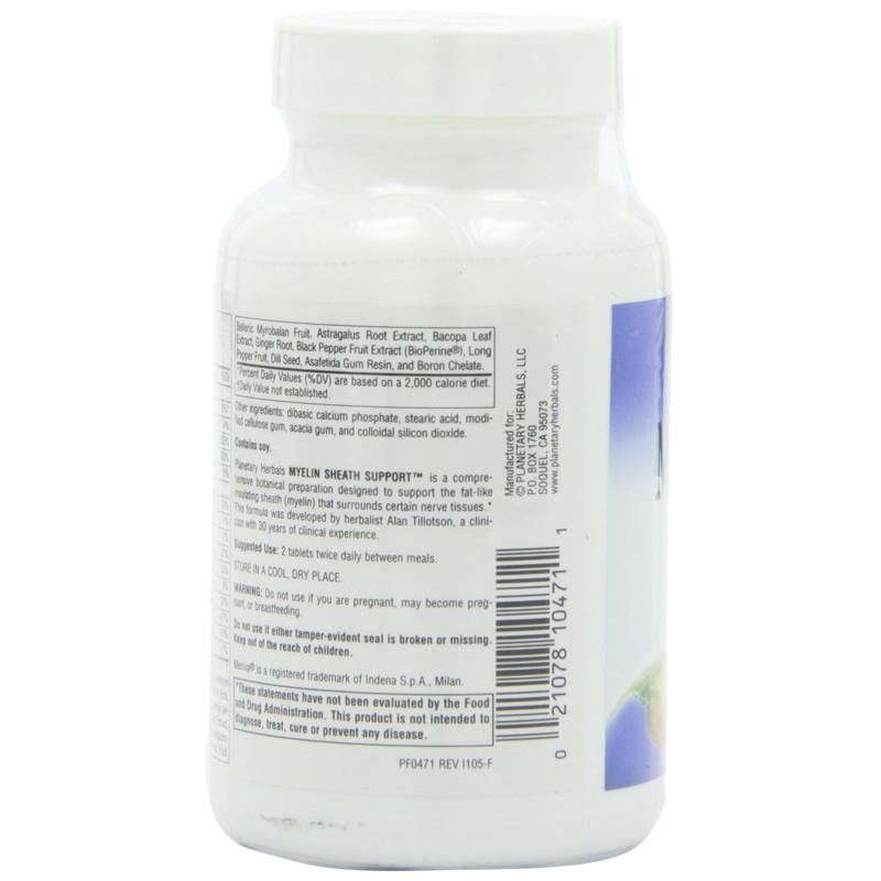 Planetary Herbals Myelin Sheath Support Tablets, 90 Count