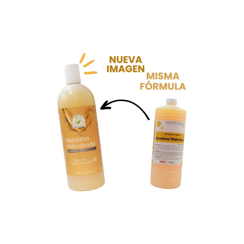 Shampoo Con Keratina Hidrolizada Cabello Maltratado (1 L)