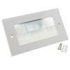 kenable White Brush Front Plate for Cable Exit / Wall