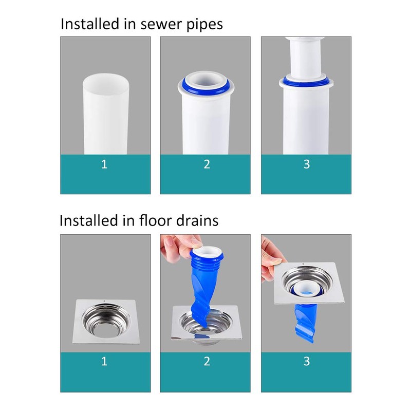 HLZC Drain Backflow Preventer, One Way Valve, Adjustable Silicone Sink