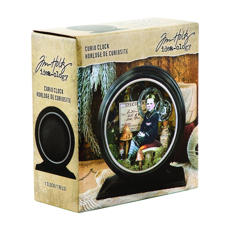 Tim Holtz Curio Assemblage Clock, Nickel